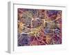 Glasgow City Street Map-Michael Tompsett-Framed Art Print