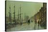 Glasgow Docks-John Atkinson Grimshaw-Stretched Canvas
