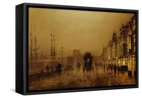 Glasgow Docks-John Atkinson Grimshaw-Framed Stretched Canvas