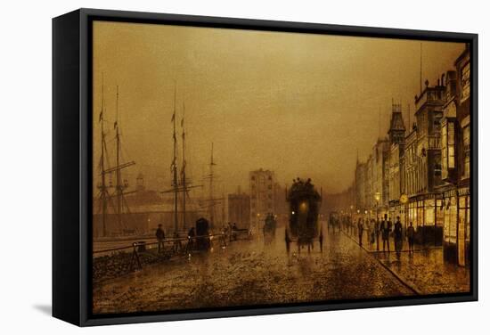 Glasgow Docks-John Atkinson Grimshaw-Framed Stretched Canvas