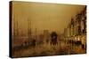 Glasgow Docks-John Atkinson Grimshaw-Stretched Canvas