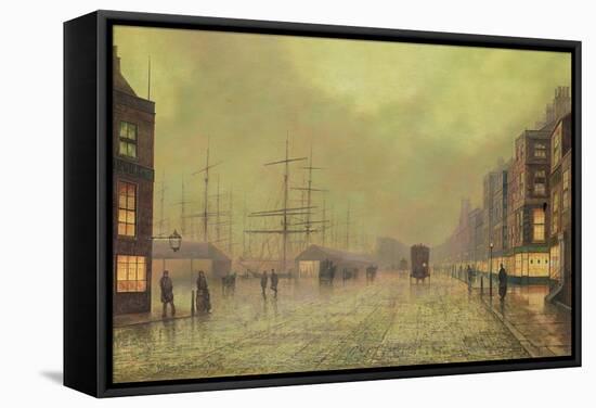Glasgow Docks-John Atkinson Grimshaw-Framed Stretched Canvas