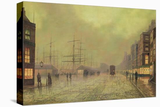 Glasgow Docks-John Atkinson Grimshaw-Stretched Canvas