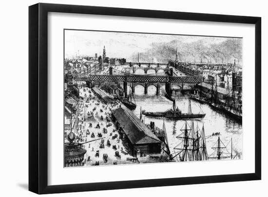 Glasgow from the Sailor's Home, 1880-null-Framed Art Print