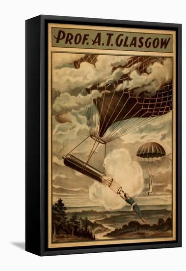 Glasgow Hot Air Balloon Circus Theatre Poster-Lantern Press-Framed Stretched Canvas