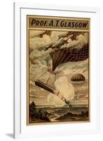 Glasgow Hot Air Balloon Circus Theatre Poster-Lantern Press-Framed Art Print