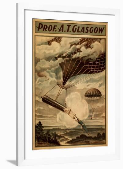 Glasgow Hot Air Balloon Circus Theatre Poster-Lantern Press-Framed Art Print