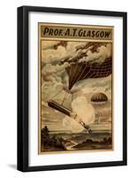 Glasgow Hot Air Balloon Circus Theatre Poster-Lantern Press-Framed Art Print