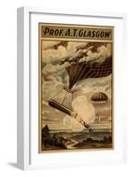 Glasgow Hot Air Balloon Circus Theatre Poster-Lantern Press-Framed Art Print