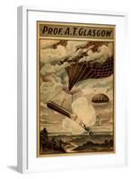 Glasgow Hot Air Balloon Circus Theatre Poster-Lantern Press-Framed Art Print