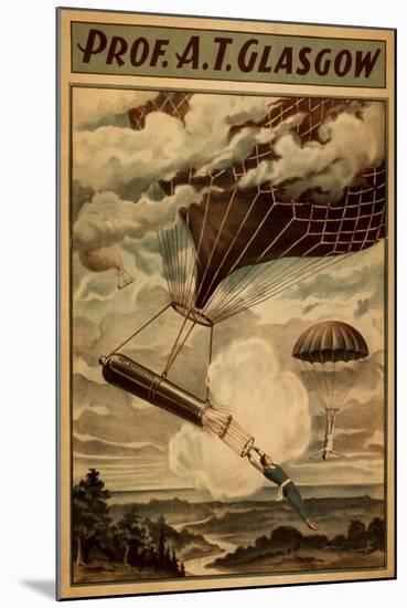 Glasgow Hot Air Balloon Circus Theatre Poster-Lantern Press-Mounted Art Print