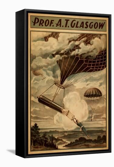 Glasgow Hot Air Balloon Circus Theatre Poster-Lantern Press-Framed Stretched Canvas