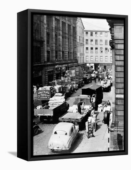 Glasgow Markets, Fruit Market Unloading, 1955-null-Framed Stretched Canvas