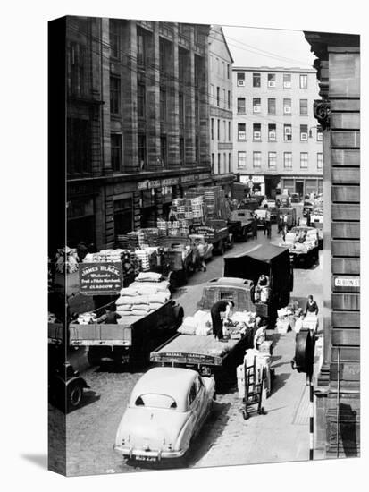 Glasgow Markets, Fruit Market Unloading, 1955-null-Stretched Canvas