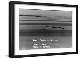 Glasgow, Montana - Wheat Fields-Lantern Press-Framed Art Print
