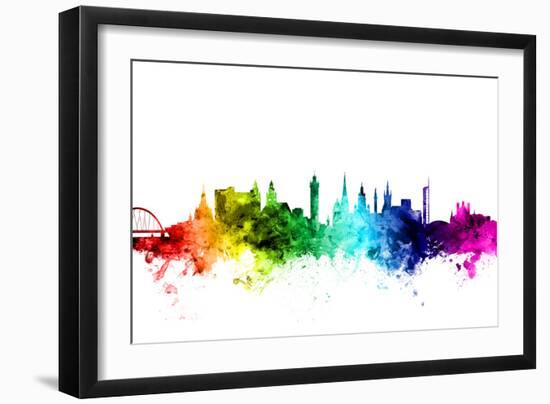 Glasgow Scotland Skyline-Michael Tompsett-Framed Art Print