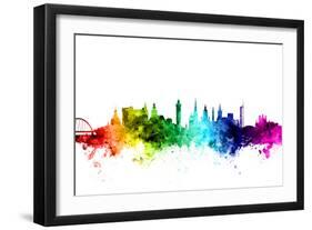 Glasgow Scotland Skyline-Michael Tompsett-Framed Art Print