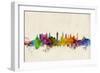 Glasgow Scotland Skyline-Michael Tompsett-Framed Premium Giclee Print