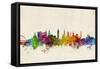 Glasgow Scotland Skyline-Michael Tompsett-Framed Stretched Canvas