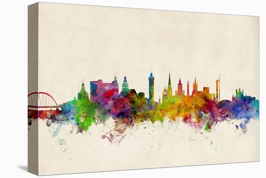 Glasgow Scotland Skyline-Michael Tompsett-Stretched Canvas