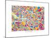 Glasgow Street Map-Michael Tompsett-Mounted Art Print