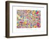 Glasgow Street Map-Michael Tompsett-Framed Art Print