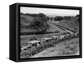 Glasgow Taxis Taking Children from Mearnskirk Hospital on Their Annual Outing to Troon, 1955-null-Framed Stretched Canvas