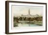 Glasgow University, Viewed from across the Water-null-Framed Art Print