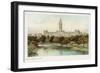 Glasgow University, Viewed from across the Water-null-Framed Art Print