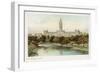 Glasgow University, Viewed from across the Water-null-Framed Art Print