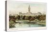 Glasgow University, Viewed from across the Water-null-Stretched Canvas