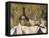 Glass and Fruit Flask-Paul Cézanne-Framed Stretched Canvas