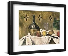 Glass and Fruit Flask-Paul Cézanne-Framed Giclee Print