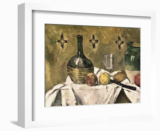 Glass and Fruit Flask-Paul Cézanne-Framed Giclee Print