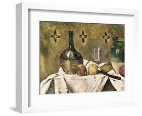 Glass and Fruit Flask-Paul Cézanne-Framed Giclee Print