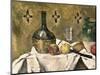 Glass and Fruit Flask-Paul Cézanne-Mounted Giclee Print