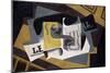 Glass and Newspaper, 1917 (Oil on Plywood)-Juan Gris-Mounted Giclee Print