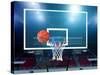 Glass Basketball Board and Hoop with a Missed Shot-ilker canikligil-Stretched Canvas
