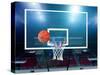 Glass Basketball Board and Hoop with a Missed Shot-ilker canikligil-Stretched Canvas