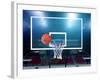 Glass Basketball Board and Hoop with a Missed Shot-ilker canikligil-Framed Photographic Print