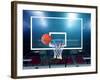 Glass Basketball Board and Hoop with a Missed Shot-ilker canikligil-Framed Photographic Print