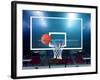 Glass Basketball Board and Hoop with a Missed Shot-ilker canikligil-Framed Photographic Print