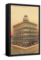 Glass Block Building, Norwalk, Ohio-null-Framed Stretched Canvas