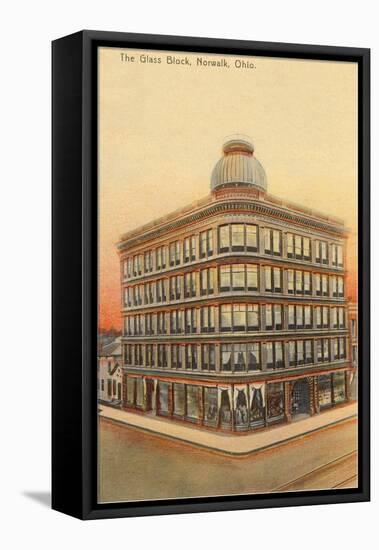 Glass Block Building, Norwalk, Ohio-null-Framed Stretched Canvas