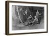 Glass Blower and Mold Boy Photograph - Grafton, WV-Lantern Press-Framed Art Print