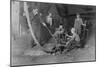 Glass Blower and Mold Boy Photograph - Grafton, WV-Lantern Press-Mounted Art Print