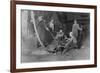 Glass Blower and Mold Boy Photograph - Grafton, WV-Lantern Press-Framed Premium Giclee Print