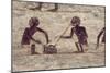 Glass Blowers, Detail from a Tomb Wall Painting, Egyptian, Old - Middle Kingdom (Painted Limestone)-null-Mounted Giclee Print