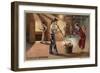 Glass Blowing, Blowing a Carboy-null-Framed Giclee Print