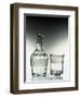 Glass Bottle and Glass Drinking Glass-null-Framed Giclee Print